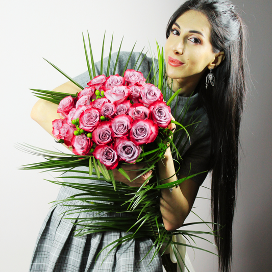Premium Rose Flower Bouquet "Majestic Roses" | 12 pcs | 24pcs | 36pcs