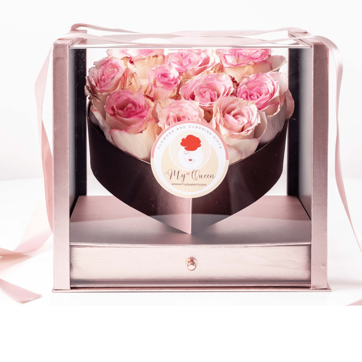 QUEEN | Flowers and macarons Surprise Gift Box - My Queen