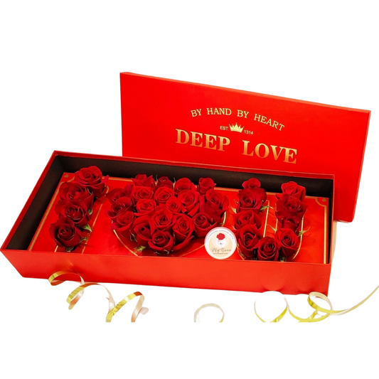 How deep is your Love?  | Unique shaped flower  gift box