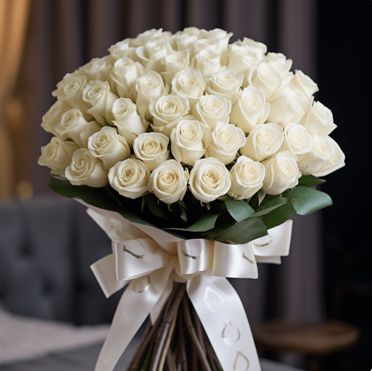 50 Premium Long Stem Roses Flower Bouquet - My Queen