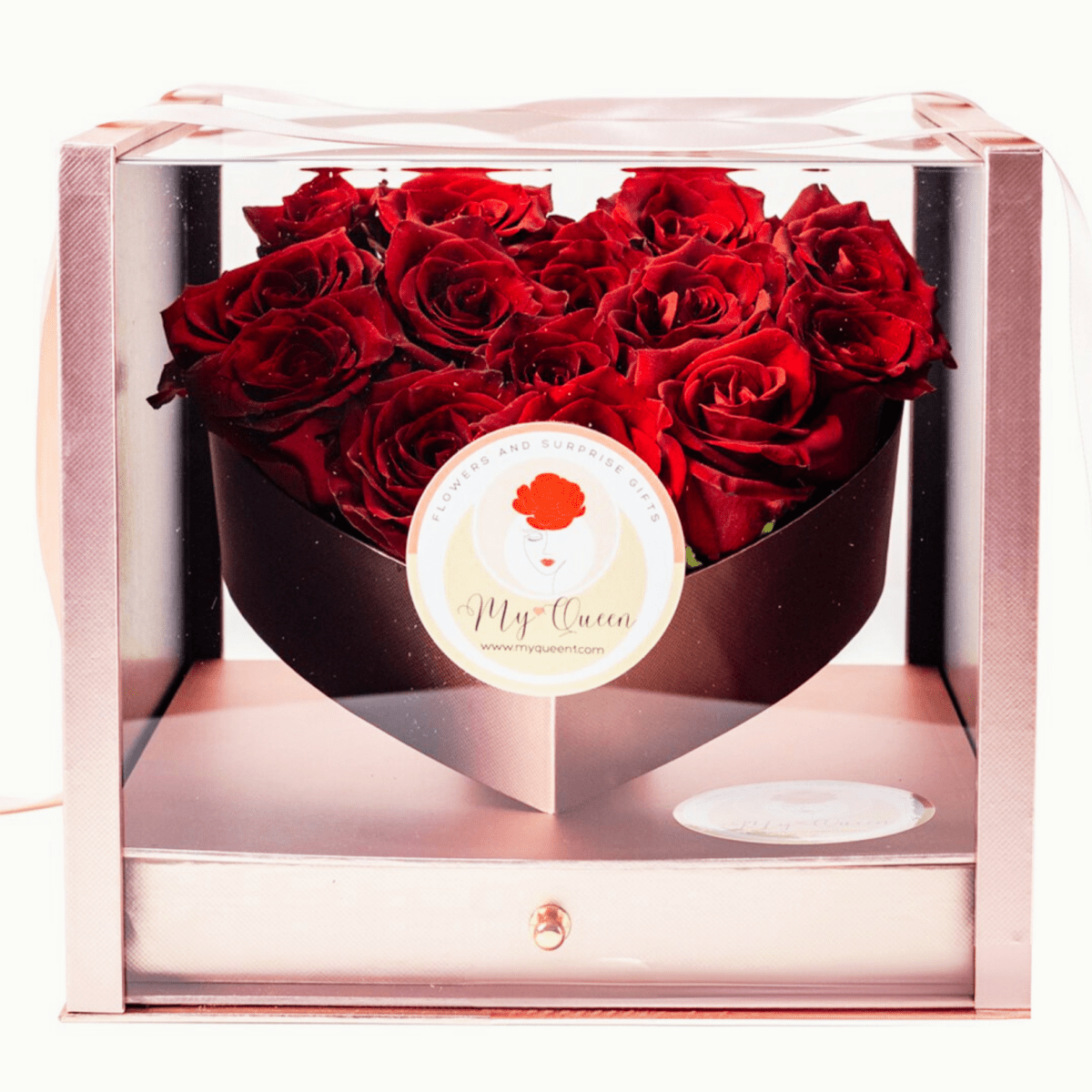 Red Paris | Flowers and macarons Surprise Gift Box - My Queen